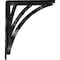 Ekena Millwork Nevio Wrought Iron Bracket, (Single center brace), Antiqued Silver 1 1/2"W x 10"D x 12"H BKTM01X10X12SNEASV - alternate 7